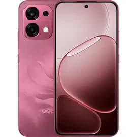 Oppo A6 Pro smartphone in a stunning pink gradient finish, featuring dual rear cameras and a sleek front display with a centered punch-hole camera. The device showcases a modern design with smooth curves and a vibrant screen, ideal for tech…