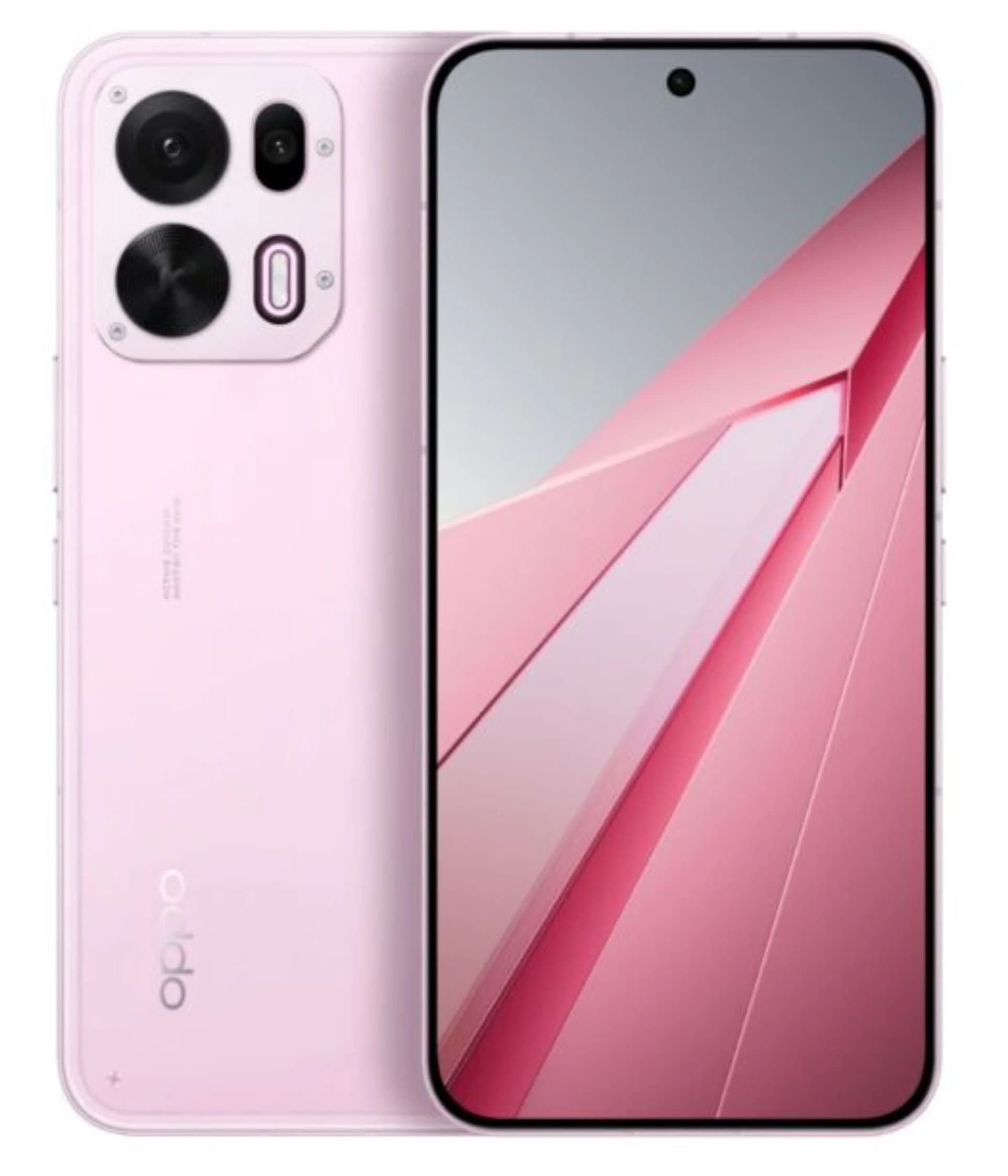 Oppo K15 Pro smartphone in a stylish pink color featuring a sleek design, dual rear cameras, and a vibrant display. The device showcases a modern aesthetic with a smooth finish and minimal bezels.