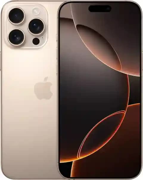 Apple iPhone 14 Pro Max in Gold, featuring a sleek design with a glass back and stainless steel frame. The device showcases a stunning Super Retina XDR display with a vibrant black screen and three rear cameras. Ideal for photography enthusiasts.