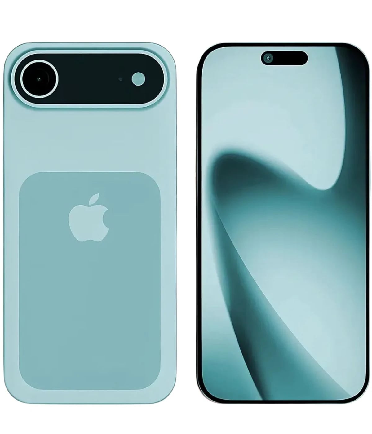 Apple iPhone 18 Air 5 in a sleek blue design, featuring a dual-camera system on the back and a stunning display on the front. The device showcases a modern aesthetic with a smooth finish and rounded edges.