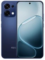 Oppo A6 Pro smartphone in a sleek blue color with a modern design, featuring a dual-camera setup on the back and a vibrant display. The device showcases a smooth finish and rounded edges, ideal for a premium feel. Front view highlights the large…
