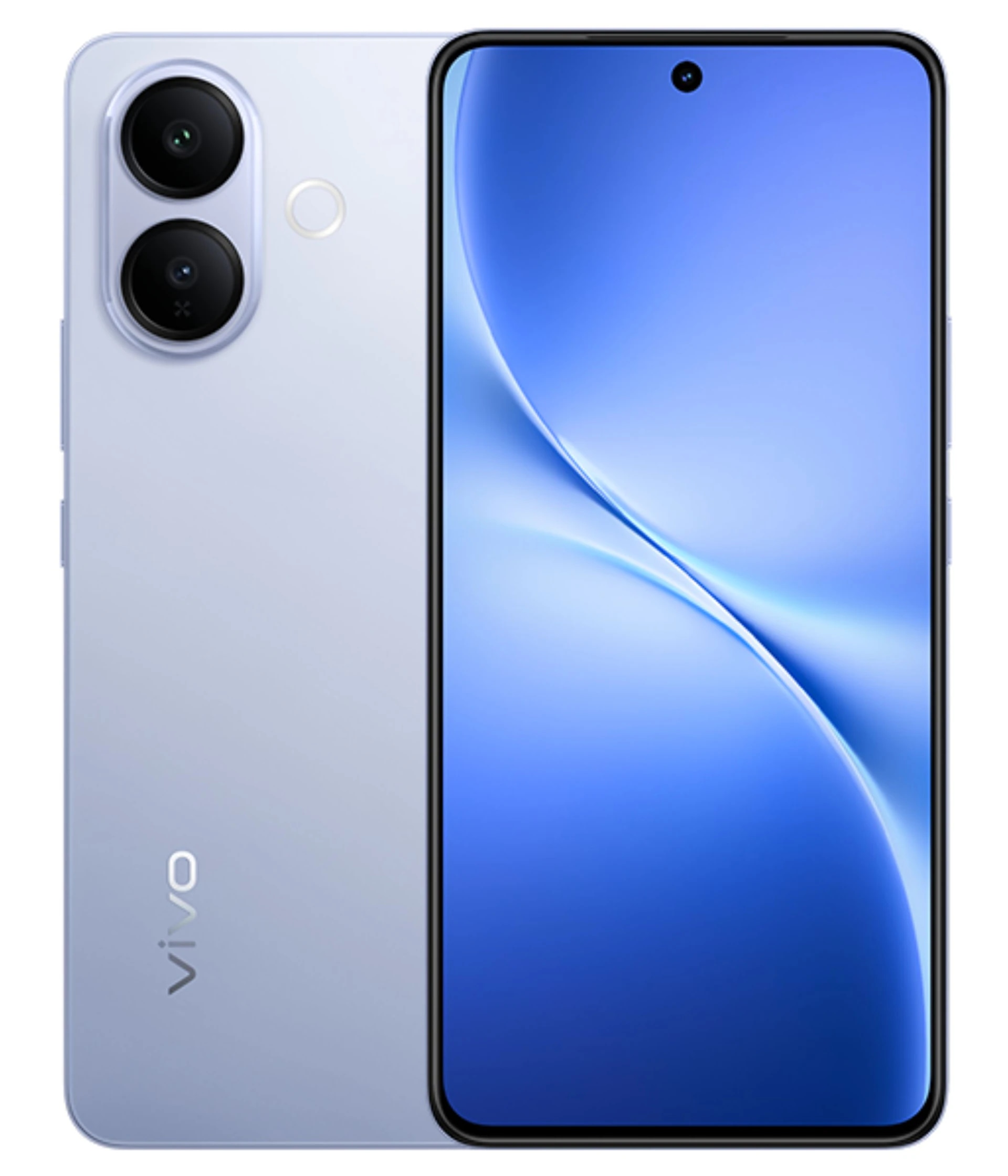 Vivo V60 Lite Pro smartphone in a sleek light blue finish featuring a dual-camera setup on the back, a vibrant display with minimal bezels, and a centered front camera. The design is modern and elegant, perfect for tech enthusiasts.