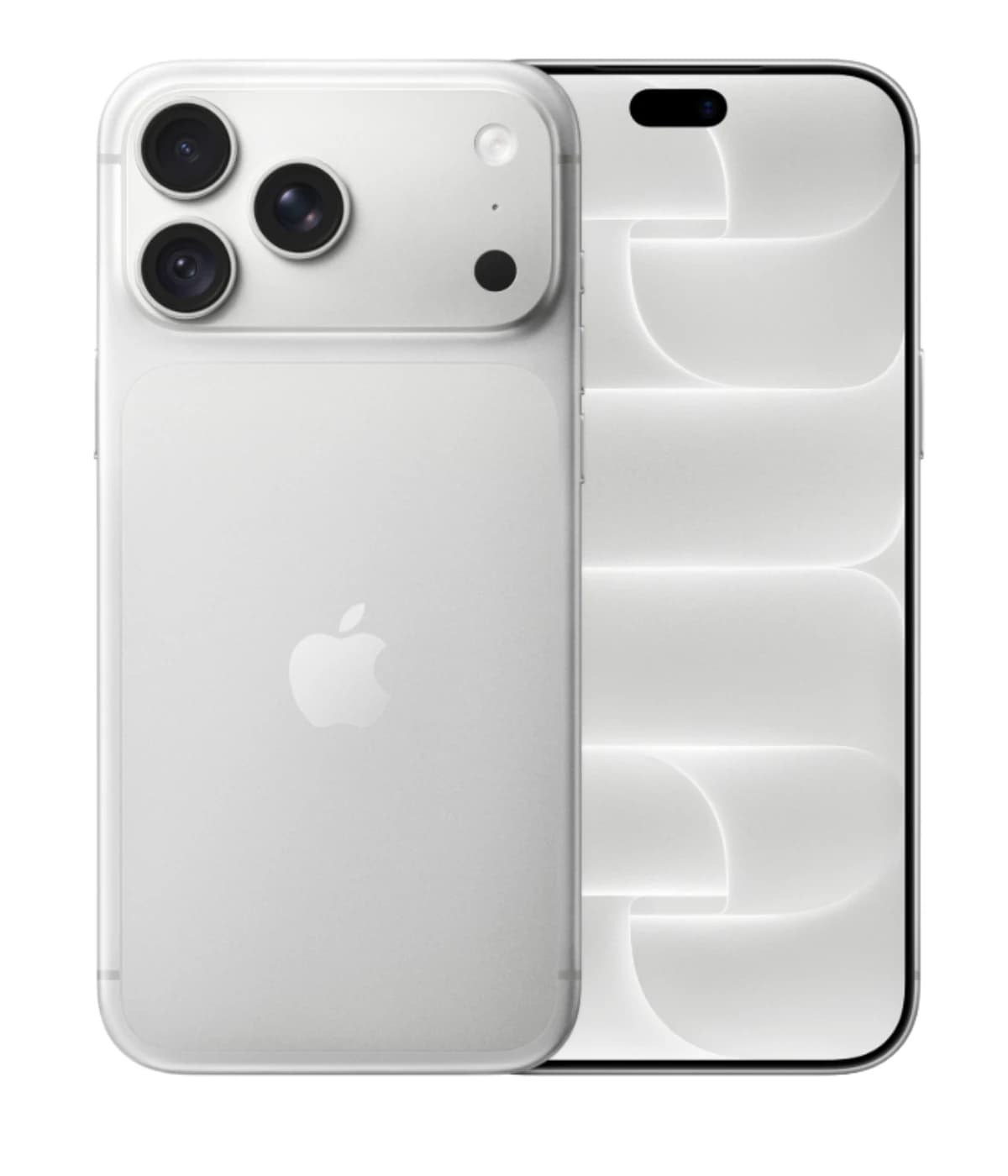 Apple iPhone 18 Pro Max in Silver color, showcasing a sleek design with a glass front and back, triple camera setup, and vibrant display. The device is presented against a plain background, highlighting its premium finish.