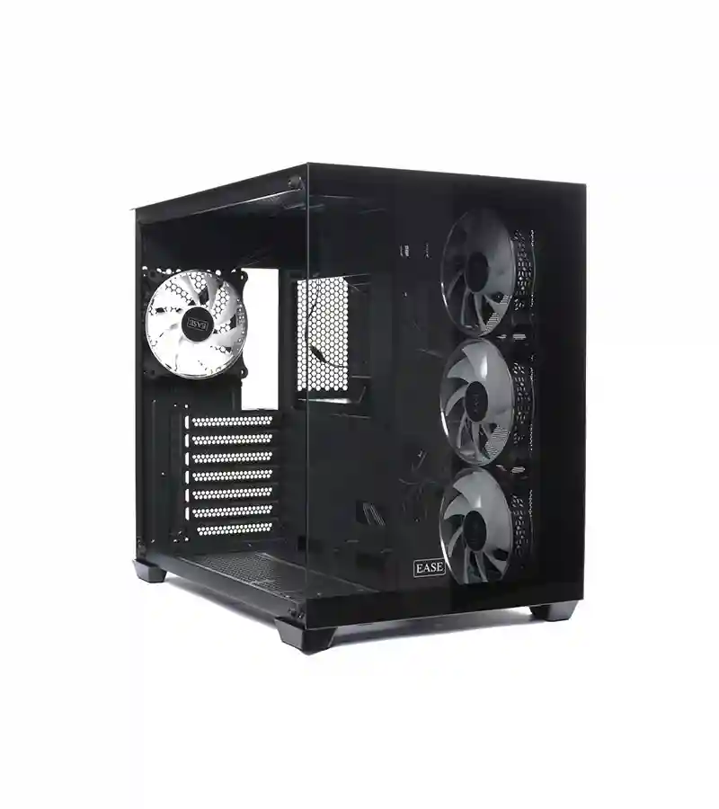 Ease EC124B Tempered Glass Gaming Case Black Brand New