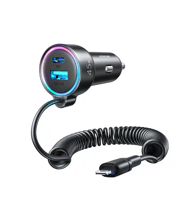 Joyroom JR-CL08 3-in-1 Car Charger-Black